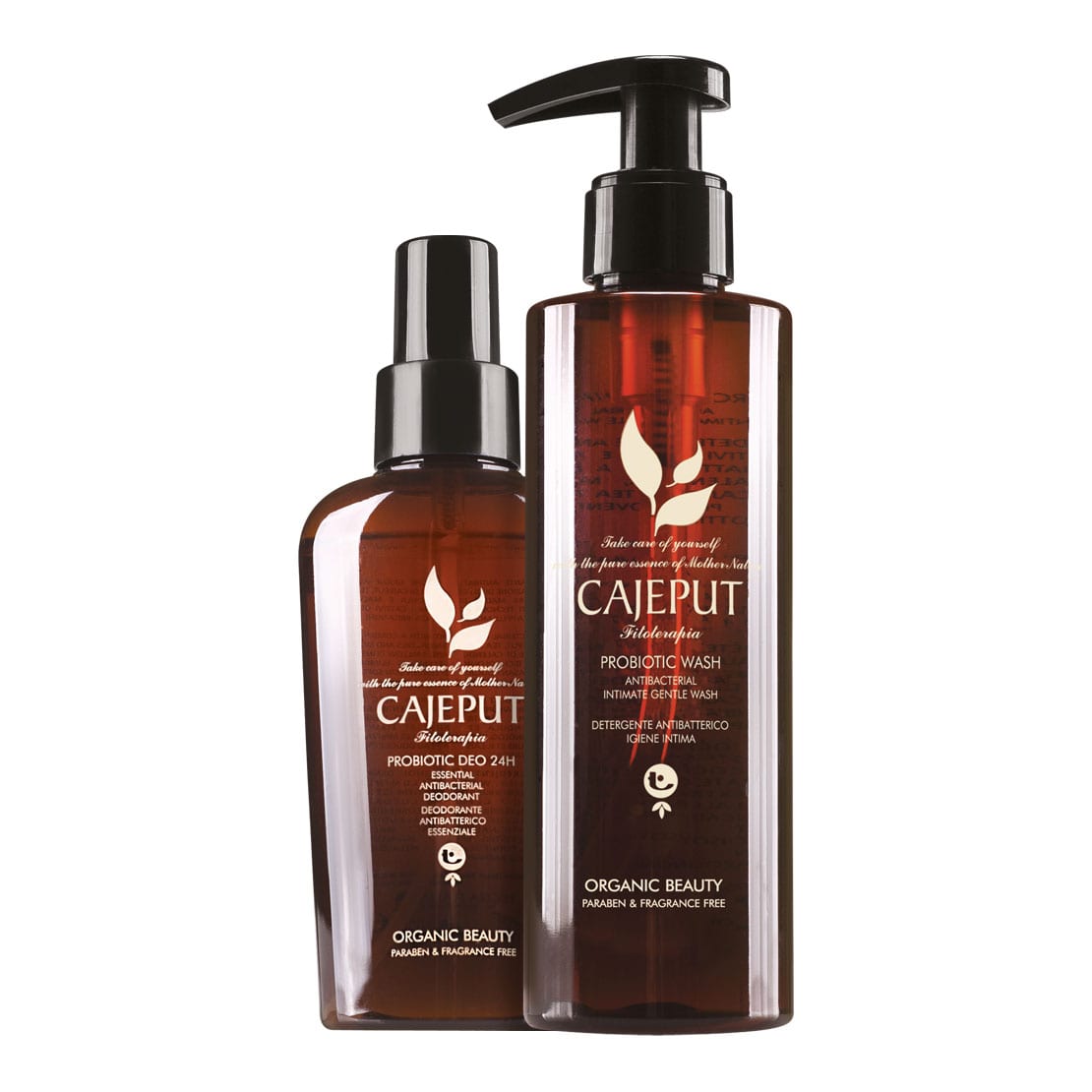 Cajeput Probiotic Deo e Probiotic Wash di Tecna prodotti per detersione corpo