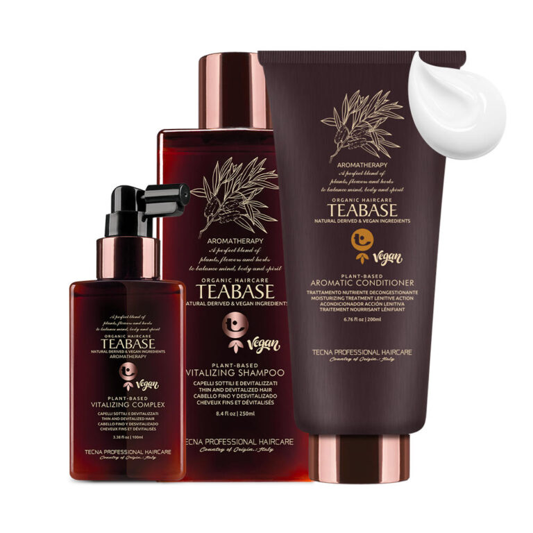 TEABASE VITALIZING - Set 3 Prodotti Energizzante per Capelli Naturali e Indeboliti