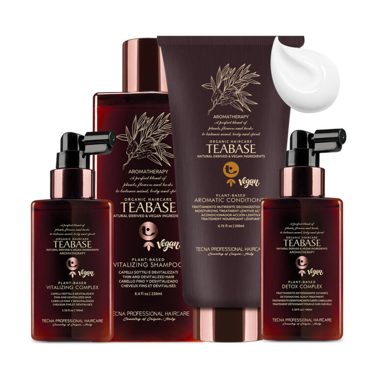 TEABASE VITALIZING - Set 4 Prodotti Energizzante per Capelli Naturali e Indeboliti